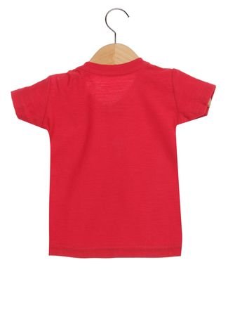 Camiseta Manga Curta Tigor T. Tigre Flamê Infantil Vermelha