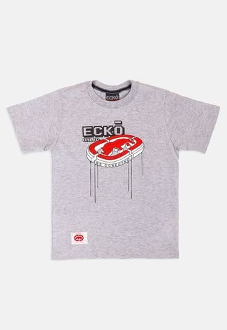 Camiseta Ecko Infantil Fall Cinza Mescla