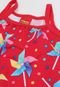 Vestido Kyly Infantil Cata-Vento Vermelho - Marca Kyly