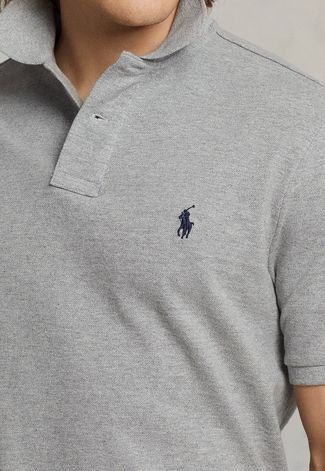 Camisa Polo Ralph Lauren Polo Cinza Original - JAI5