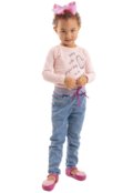 Calça Jeans Jogger Infantil Ribana Menina - Marca Quase Anjo