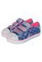 Tênis Skechers Infantil Twinkle Toes Glitter Rosa/Azul-Marinho/Roxo - Marca Skechers