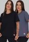 Kit 2 Blusas de Algodão T Shirt Feminina - Marca Click Mais Bonita