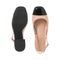Scarpin Sapato Slingback Feminino Salto Grosso Bico Quadrado Nude - Marca Stessy Shoes