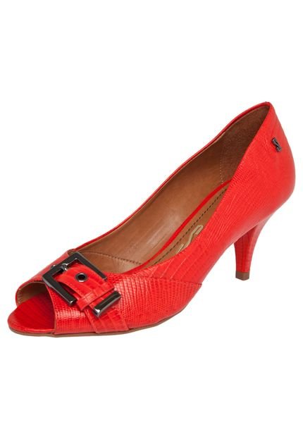 Peep Toe Santa Lolla Lizard Vermelho - Marca Santa Lolla