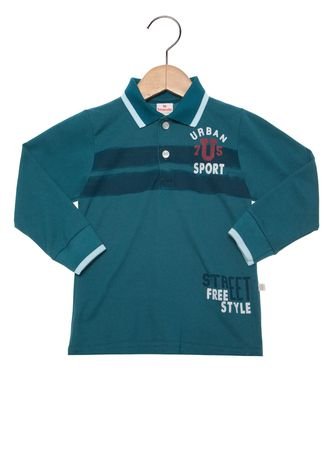 Camisa Polo Brandilli Urban Sport Infantil Azul