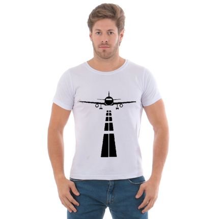 Camiseta Manga Curta Branca Avião Arietto - Marca ARIETTO