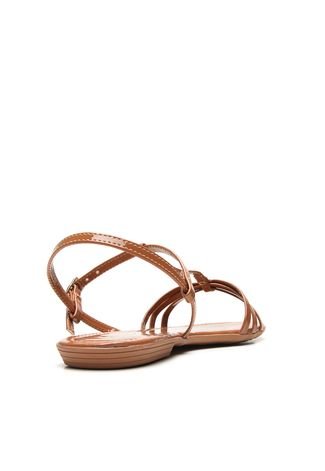 Sandália Dafiti Shoes Tiras Caramelo - Compre Agora