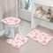 Kit 3 Tapetes Decorativos para Banheiro Wevans Rosas Off White - Marca Wevans