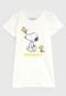 Vestido Tricae por Snoopy Infantil Estampado Off-White - Marca Tricae por Snoopy