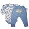 Roupa de Bebê Saída de Maternidade Menina Menino Kit 3 Peças Azul - Marca Koala Baby