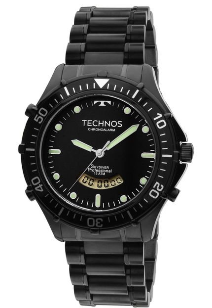 Relógio Technos Digiana Preto Redondo - T205Iy/4P - Marca Technos 