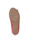 Sapatilha Salto Interno Peep Toe Laço Vermelha - Marca Comfortflex