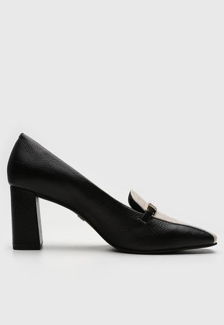 Scarpin Jorge Bischoff Croco Preto