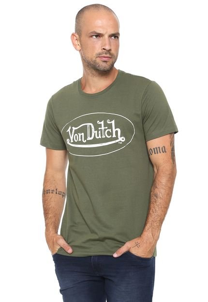 Camiseta Von Dutch Logo Verde - Marca Von Dutch 