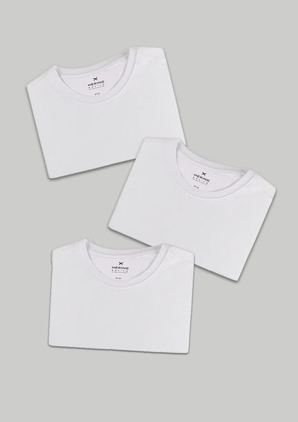 Kit Com 3 Camisetas Femininas Básicas - Marca Hering
