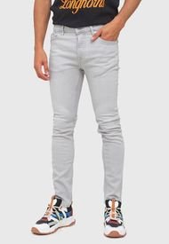 Jeans Topman Stretch Skinny Gris - Calce Skinny
