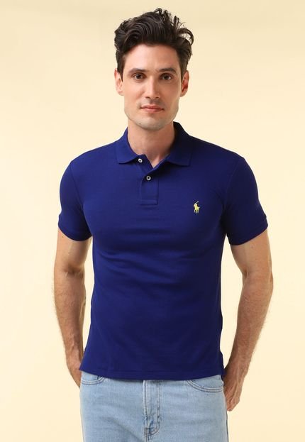 Camisa Polo Polo Ralph Lauren Reta Logo Azul-Marinho - Marca Polo Ralph Lauren