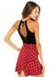 Saia Sommer Xadrez Vermelho - Marca Sommer