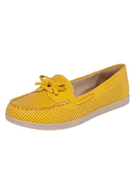 Mocassim Dakota Perfuros Amarelo - Marca Dakota