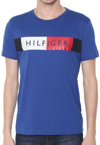 Camiseta Tommy Hilfiger Stripe Azul