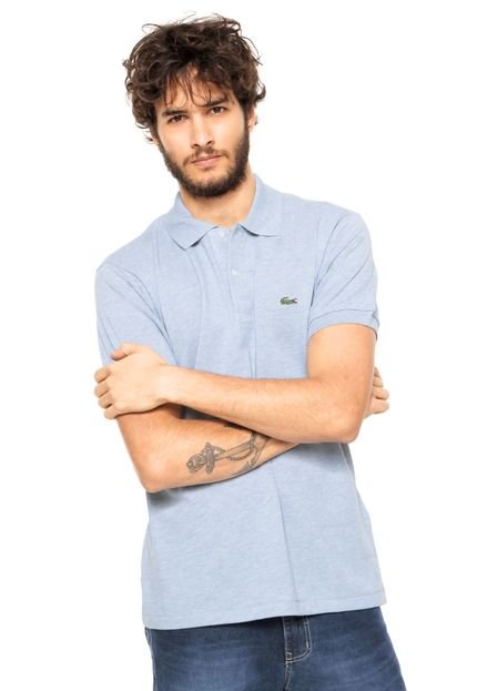 Camisa Polo Lacoste Regular Fit Bordado Azul - Marca Lacoste