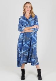 Blusa Mini Vestido Azul Night Concept