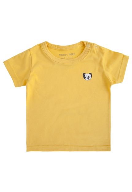 Camiseta Tigor T. Tigre Logo Amarela - Marca Tigor T. Tigre