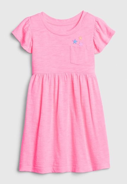 Vestido GAP Infantil Estrelas Rosa - Marca GAP