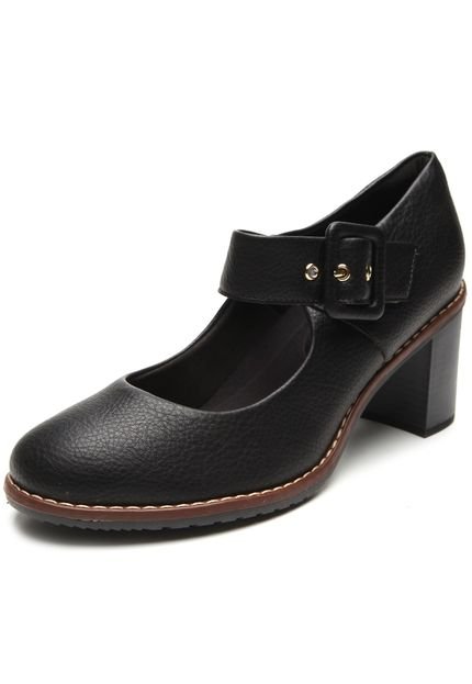 Scarpin Piccadilly Liso Preto - Marca Piccadilly