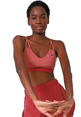 Top Nike Yoga Bra Rosa - Compre Agora