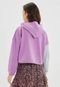 Blusa de Moletom Fechada Trendyol Color Block Roxa - Marca Trendyol Collection