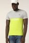 Camiseta Lacoste Color Block Neon Amarela - Marca Lacoste