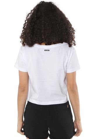 Camiseta Cropped Billabong Split Arc Branca