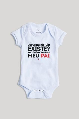 Kit Body Para Bebê Especial Papai 3 Peças Reserva Mini Azul