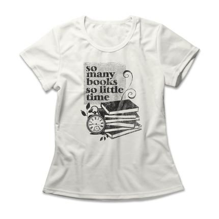 Camiseta Feminina So Many Books - Off White - Marca Studio Geek 
