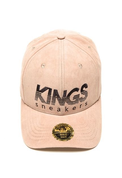 Boné Kings Snapback Logo Bordado Bege - Marca Kings