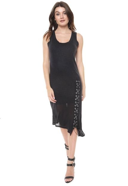 Vestido John John Midi Side Lace Grafite - Marca John John