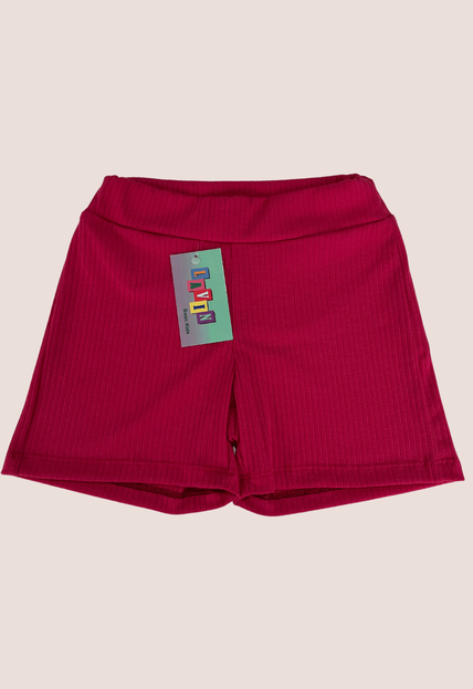 Shorts Infantil Juvenil Canelado 10 ao 16 33-A Lavin Basic  Rosa - Marca Lavin Basic