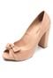 Peep Toe DAFITI SHOES Salto Grosso Nude - Marca DAFITI SHOES