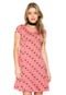 Vestido FiveBlu Curto Decote Redondo Rosa - Marca FiveBlu