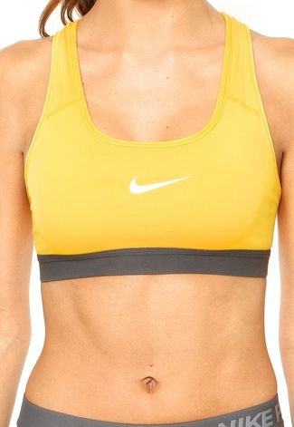 Top Nike Victory Compression Bra Amarelo - Compre Agora