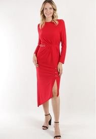 Vestido Con Aro Romana Rojo Night Concept