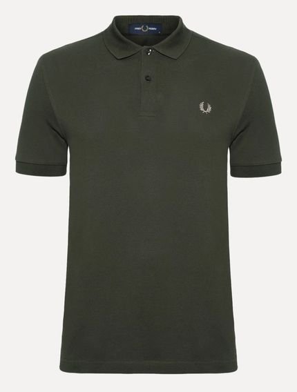 Polo Fred Perry Masculina Regular Piquet Plain Logo Verde - Marca Fred Perry