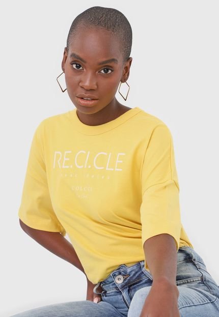 Camiseta Colcci Recicle Amarela - Marca Colcci