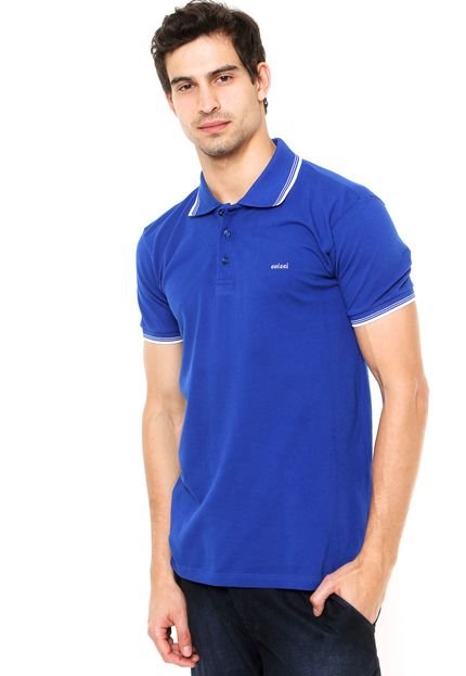 Camisa Polo Colcci Brasil Logo Azul - Marca Colcci