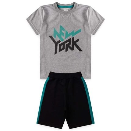 Conjunto Verão Menino Camiseta e Shorts New York - Marca Molekada