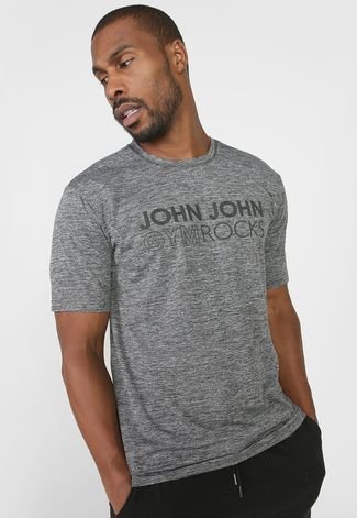 Camiseta John John Logo Cinza - Compre Agora