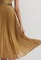 Vestido Lauren Ralph Lauren Midi Plissado Dourado - Marca Lauren Ralph Lauren