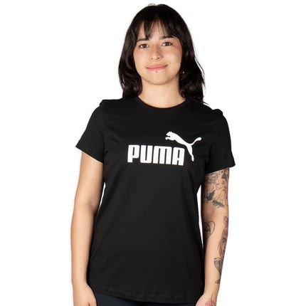 Camiseta Puma Essentials Logo Tee Feminina Preto - Marca Puma